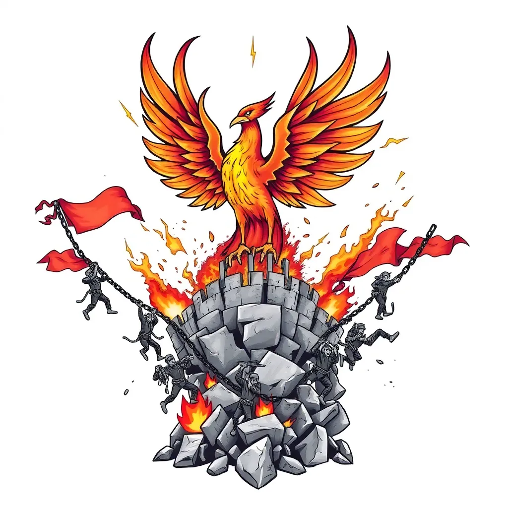 New School tattoo design